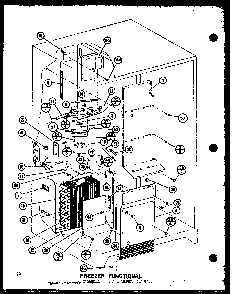 Freezer Functional Diagram and Parts List for SDI22GL-P7745505WL  Amana Refrigerator