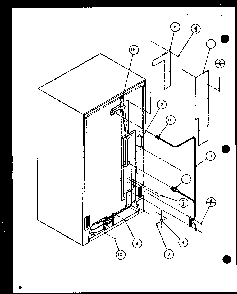 Section 12 Diagram and Parts List for SL22JB-P1116005W  Amana Refrigerator