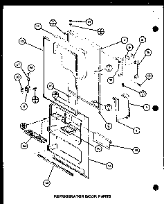Section 27 Diagram and Parts List for CIC-4H-P7621308W  Amana Refrigerator