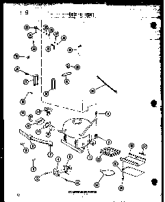 Compressor Parts Diagram and Parts List for UF22C P60345-82W Amana Freezer