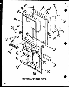 Refrigerator Door Parts (tc22j/p7739013w) (trg22j/p7739014w) Diagram and Parts List for TM20J-P7739008W  Amana Refrigerator