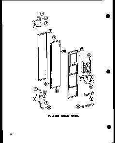 Freezer Door Parts Diagram and Parts List for ESR17N-A-P60350-52WA  Amana Refrigerator