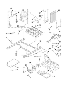 Unit Parts Diagram and Parts List for MSD2574VEM11  Maytag Refrigerator