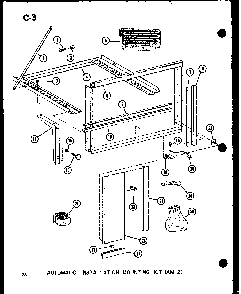 Automatic Installation Mounting Kit Diagram and Parts List for ES12-2MS P54974-48R Amana Air Conditioner