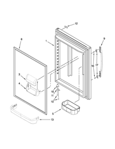 Part Location Diagram of 13107548SQ Whirlpool DOR-FIP Stainless Steel