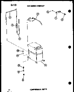 Compressor Parts Diagram and Parts List for ES12-2MS P54974-48R Amana Air Conditioner
