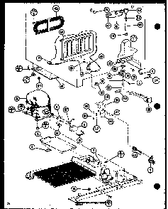 Compressor Diagram and Parts List for SDI22GL-P7745505WL  Amana Refrigerator