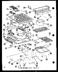 Freezer-refrigerator Parts Diagram and Parts List for ESR14D-P73953-16W  Amana Refrigerator