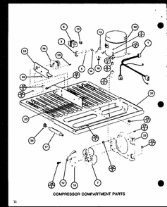 Compressor Compartment Parts (trg18sph/p7711028w) (trg18sph/p7711029w) (tm18h/p7711032w) (tr18h/p7711033w) Diagram and Parts List for TMI20SPH-P7711031W  Amana Refrigerator