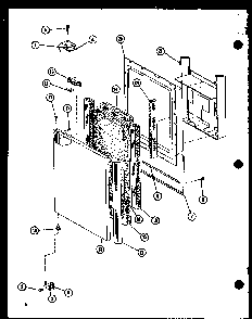 Freezer Door Diagram and Parts List for SLDI25F-P7642102W  Amana Refrigerator