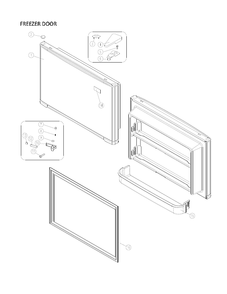 Freezer Door Parts 1 Diagram and Parts List for 11160512913  Kenmore Refrigerator