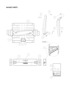 Handle Parts Diagram and Parts List for 11160712911  Kenmore Refrigerator