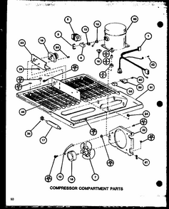 Compressor Compartment Parts (tm20j/p7739008w) (tr20j/p7739009w) (tc20j/p7739010w) Diagram and Parts List for TM20J-P7739008W  Amana Refrigerator