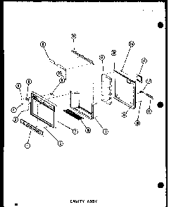 Cavity Assy Diagram and Parts List for SDI22N-1-C-P60230-91WC  Amana Refrigerator