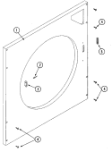 LOWER FRONT PANEL ASSEMBLY Diagram and Parts List for  Maytag Dryer