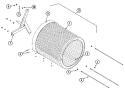 TUMBLER AND SUPPORT ASSEMBLY Diagram and Parts List for  Maytag Dryer