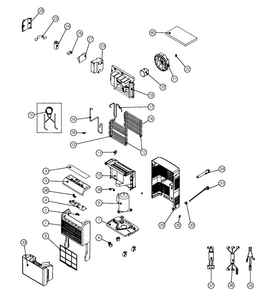 Dehumidifier Diagram and Parts List for 25150351010  Kenmore Dehumidifier