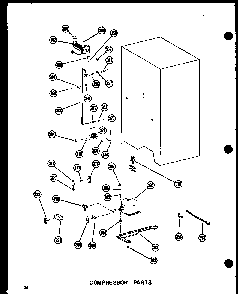 Compressor Parts Diagram and Parts List for SDI22N-1-C-P60230-91WC  Amana Refrigerator