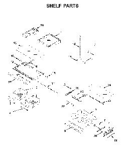 Shelf parts Diagram and Parts List for  Maytag Refrigerator