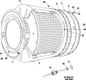 BASKET AND OUTER TUB Diagram and Parts List for  Maytag Washer