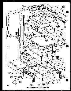 Refrigerator Accessory Diagram and Parts List for SDI22GL-P7745505WL  Amana Refrigerator