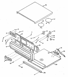 Control Section Diagram and Parts List for 8504267821  Kenmore Range