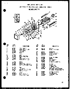 8 Cube Compact Ice Maker Diagram and Parts List for ESR22C-G-P73900-10WG  Amana Refrigerator