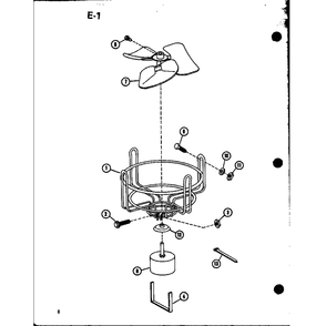 Motor Mount Diagram and Parts List for RCF36U01A P68446-1C Amana Air Conditioner