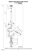 BRAKE AND DRIVE TUBE PARTS Diagram and Parts List for MTW5707TQ0  Maytag Washer