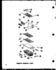 Freezer Interior Parts Diagram and Parts List for SD19W-P60340-36W  Amana Refrigerator