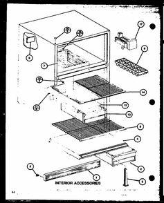 Interior Accessories (tm20j/p7739008w) Diagram and Parts List for TM20J-P7739008W  Amana Refrigerator