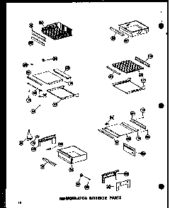 Refrigerator Interior Parts Diagram and Parts List for SD19W-P60340-9W  Amana Refrigerator