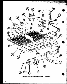 Compressor Compartment Parts (tm18j/p7739003w) (tr18j/p7739004w) (tc18j/p7739005w) Diagram and Parts List for TM20J-P7739008W  Amana Refrigerator