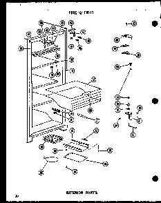 Section 6 Diagram and Parts List for UF12K-AG P60250-9WG Amana Freezer