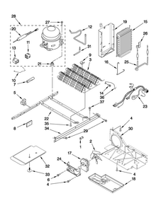 Unit Parts Diagram and Parts List for MSD2550VES03  Maytag Refrigerator