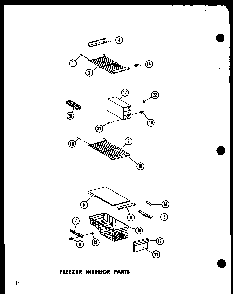 Section 6 Diagram and Parts List for SP19E-L-P74100-2WL  Amana Refrigerator