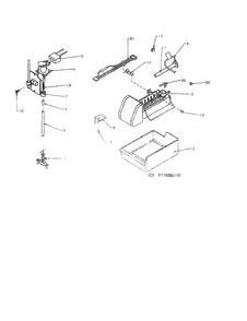Add-on Ice Maker Diagram and Parts List for BZ22RE-P1161601WE  Amana Refrigerator