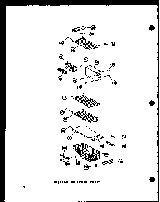 Freezer Interior Parts Diagram and Parts List for SD19W-P60340-9W  Amana Refrigerator