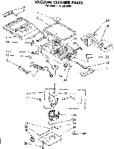 Base Assembly Diagram and Parts List for 1162283280  Kenmore Canister Vacuum