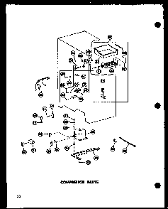 Compressor Parts Diagram and Parts List for SD19W-P60340-36W  Amana Refrigerator