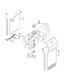 Air Flow Parts Diagram and Parts List for MSD2574VEM11  Maytag Refrigerator