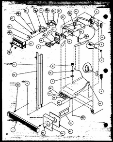 Refrigerator/freezer Controls And Cabinet Parts (sbi20mw/p1120102ww) (sbd20mw/p1120201ww) Diagram and Parts List for SBI20M-P1120202W  Amana Refrigerator