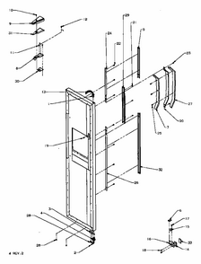 Add On Ice-maker (ic-3/p76213-1w) (cic-4/p76213-2w) (ic-3h/p76213-7w) (cic-4h/p76213-8w) Diagram and Parts List for TR20J-P7739027W  Amana Refrigerator