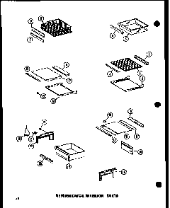 Refrigerator Interior Parts Diagram and Parts List for ESR17N-A-P60350-52WA  Amana Refrigerator