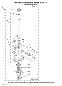 BRAKE AND DRIVE TUBE PARTS Diagram and Parts List for MTW5700TQ0  Maytag Washer
