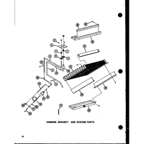 Hanging Bracket And System Parts 1 Diagram and Parts List for EBAH,BAH35 P55895-2 Amana Air Conditioner