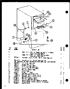 Icemaker Diagram and Parts List for SR19F1-G-P77000-8WG  Amana Refrigerator