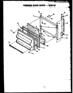 03 - Fz Door Parts Diagram and Parts List for GFS142 MN01 Amana Refrigerator