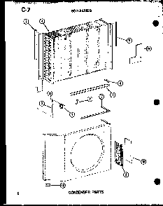 Condenser Parts Diagram and Parts List for ES619-3R P54720-98R Amana Air Conditioner