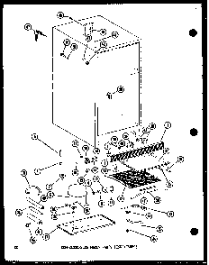 Compressor/ice Maker Parts Diagram and Parts List for ESR12C-P73953-7W  Amana Refrigerator